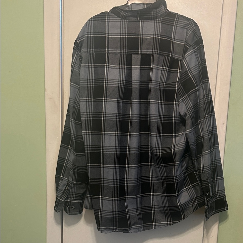 Dixxon Adamantium Black & Gray Plaid Men's Flannel Shirt Jacket - Picture 5 of 5